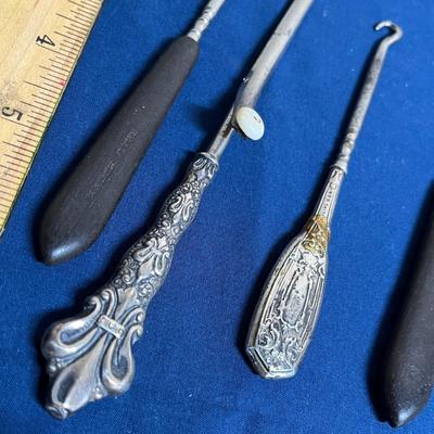 Sterling silver grooming tools & Button hooks