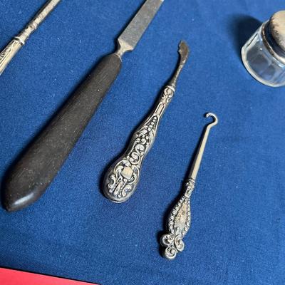 Sterling silver grooming tools & Button hooks