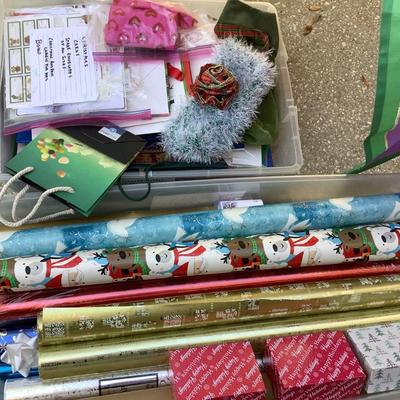 Gift wrap, bags, napkins