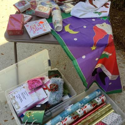 Gift wrap, bags, napkins