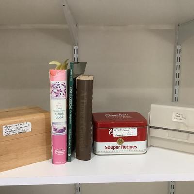 Cookbooks and full recipe boxes
