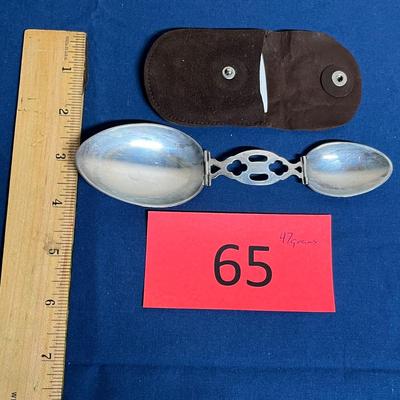 WW1 Fold Up spoon set Sterling silver