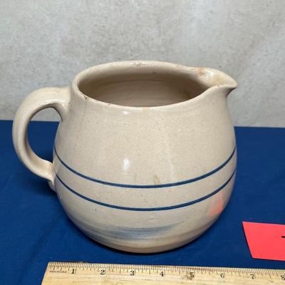 Stone ware blue stripe pitcher