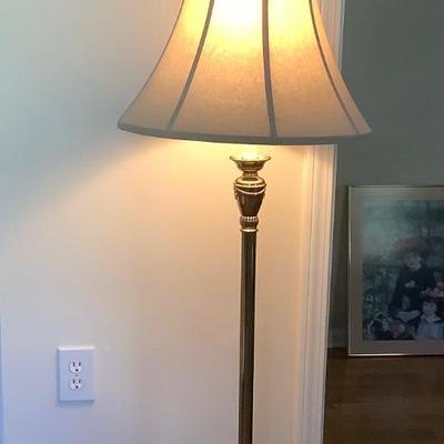 Floor lamp 62â€H and lady with flowers