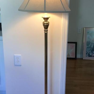 Floor lamp 62â€H and lady with flowers