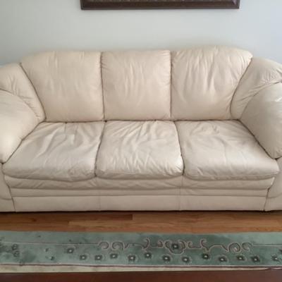 2 cream colored matching couches, 32â€H 62â€W 36â€ depth, 32â€H 80â€W 36â€depth