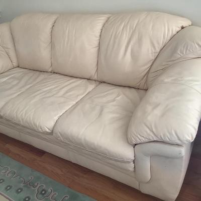 2 cream colored matching couches, 32â€H 62â€W 36â€ depth, 32â€H 80â€W 36â€depth