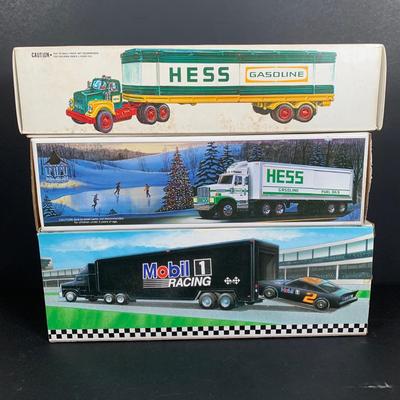 LOT 30: Vintage Hess Trucks & Mobil 1 Racing Truck
