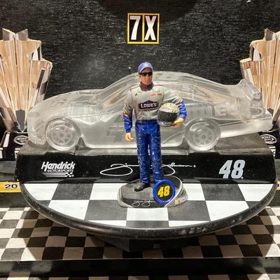 LOT 55: NASCAR Jimmy Johnson Wall of Honor Collection - Wall Hangings, Crystal Race Car and More