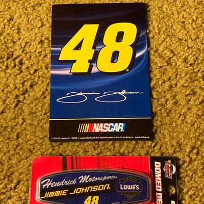 LOT 62: Jimmy Johnson #48 NASCAR Collection - Figurines, Beanie Baby, Decals, Mini War Wagons and More