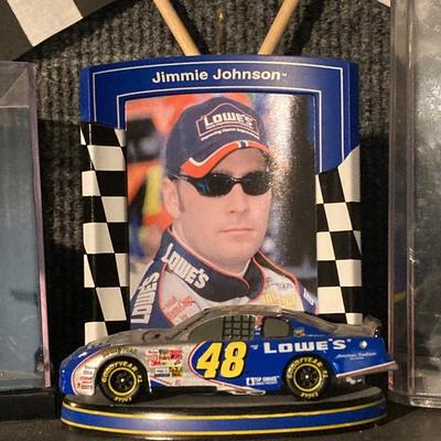 LOT 64: Four NASCAR Jimmy Johnson #48 Die-Cast Race Cars - Pre Rookie 2001 and Rookie 2002 and More