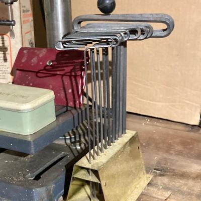 LOT 68: Sears / Craftsman Drill Press, Pony Bench Vise, T-Handle Allen Wrench / Hex Key Set and More
