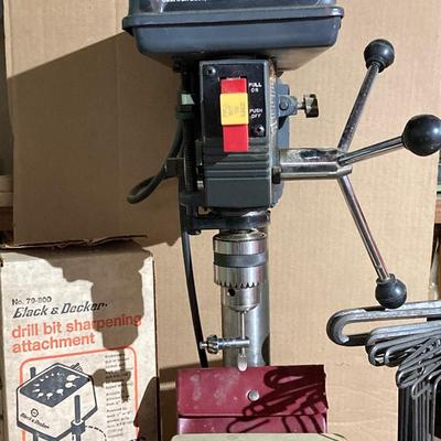 LOT 68: Sears / Craftsman Drill Press, Pony Bench Vise, T-Handle Allen Wrench / Hex Key Set and More