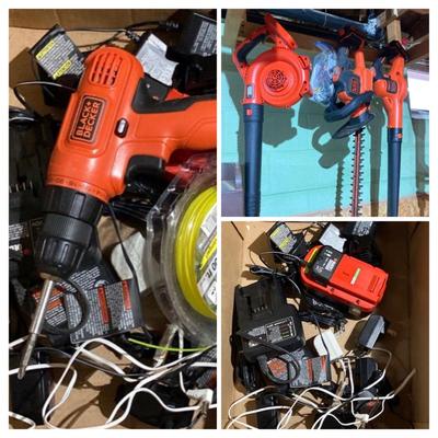 LOT 70: Black and Decker Power Tools with Batteries / Chargers