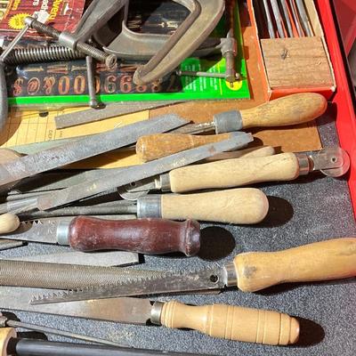 LOT 71: Tool Lot: Three Drawers of Hand Tools, Clamps and More