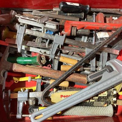 LOT 74: Basement Tool Lot: Pipe Wrenches, Hammers, Cutters and Much More
