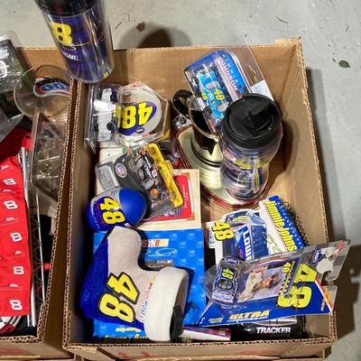 LOT 80: NASCAR - As Found Collection of Two Boxes with Flags