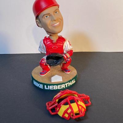 LOT 81: Philadelphia Phillies Bobble Head Collection - Pat Burrell, Larry Bowa, Jimmy Rollins and Mike Lieberthal