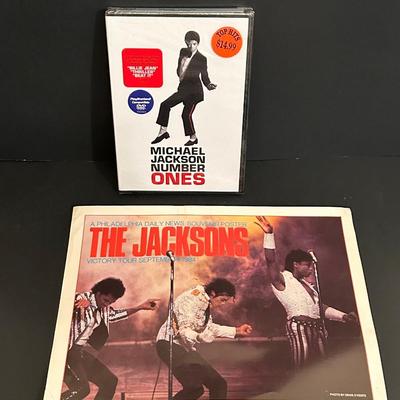 LOT 97DR: Vintage Michael Jackson Collection Including 80' Doll & Thriller Record
