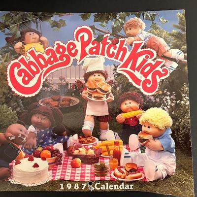 LOT 99DN: Vintage Cabbage Patch Kids Collection - Show Pony, Furskin Doll, Doll Clothes, Calendar and Magazines