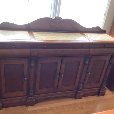 Marble top buffet 45â€H 68â€W 18â€depth