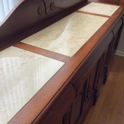 Marble top buffet 45â€H 68â€W 18â€depth