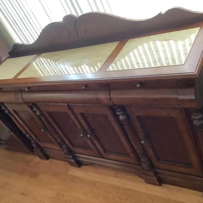 Marble top buffet 45â€H 68â€W 18â€depth