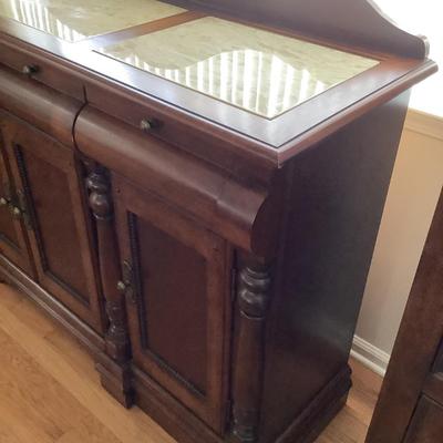 Marble top buffet 45â€H 68â€W 18â€depth