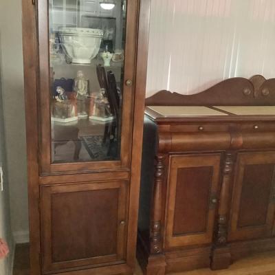 2 display cabinets 65â€ H 22â€W 20â€depth