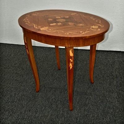 French Inlaid music table