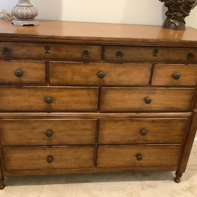 Tommy Bahama chest, 11 drawers, 45.5â€H 59â€W 20â€depth