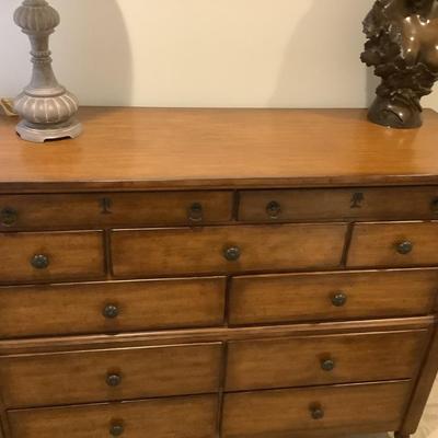 Tommy Bahama chest, 11 drawers, 45.5â€H 59â€W 20â€depth