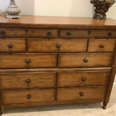 Tommy Bahama chest, 11 drawers, 45.5â€H 59â€W 20â€depth