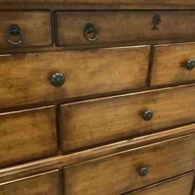 Tommy Bahama chest, 11 drawers, 45.5â€H 59â€W 20â€depth