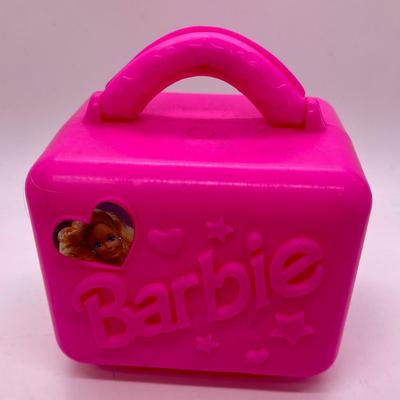 Vintage Pink Barbie on the Go Travel Case Storage Box