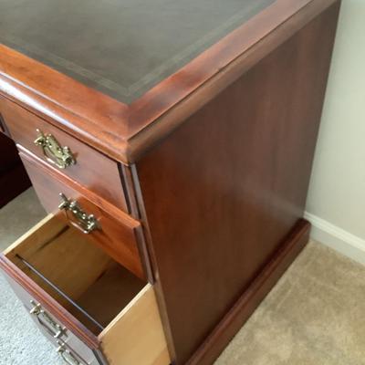 Desk with leather top, Hooker furniture 38â€H 48â€W 22â€depth