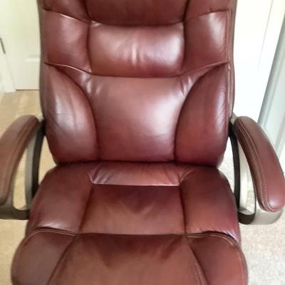 Leather office chair 45â€H 27â€W 26â€depth