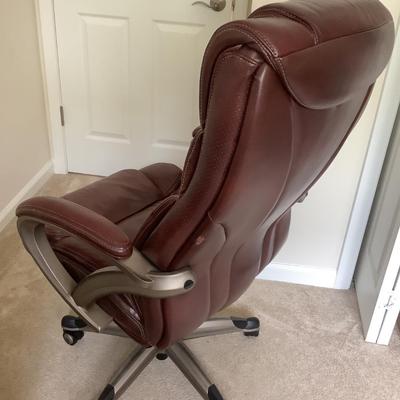 Leather office chair 45â€H 27â€W 26â€depth