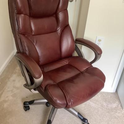 Leather office chair 45â€H 27â€W 26â€depth