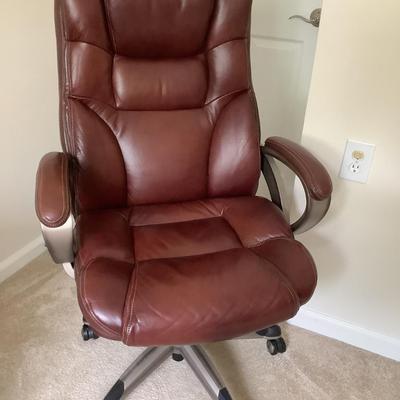 Leather office chair 45â€H 27â€W 26â€depth