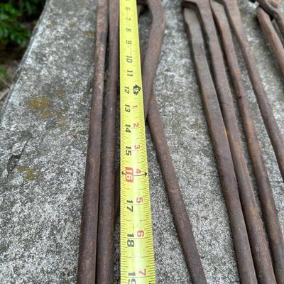Five Vintage Blacksmith Forging Tongs/Tools