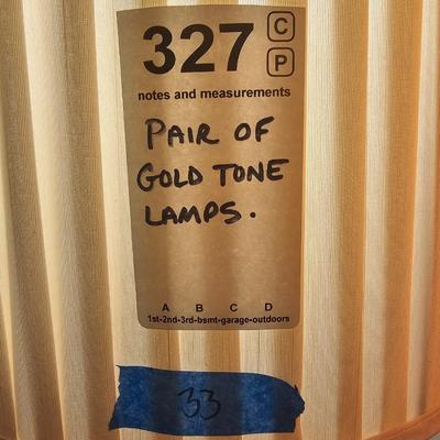Pair of Gold Tone Lamps