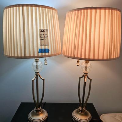 Pair of Gold Tone Lamps