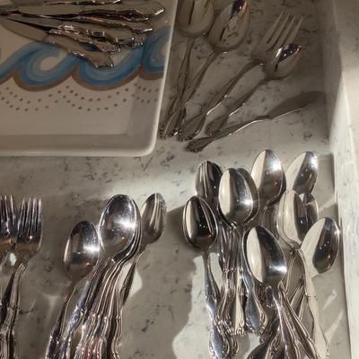 Oneida flatware & wave platter