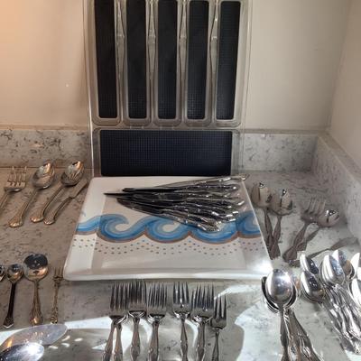 Oneida flatware & wave platter