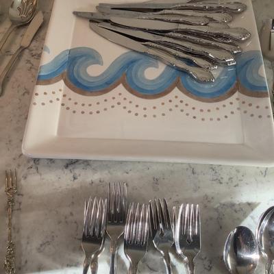 Oneida flatware & wave platter