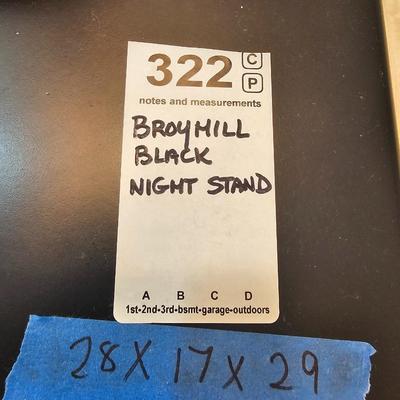 Broyhill Black Night Stand