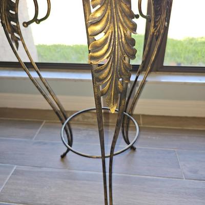 Glass and Metal accent table