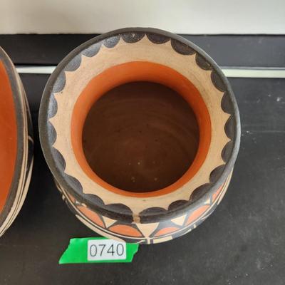 Lot of 5 Native American Pottery Signed By Artist