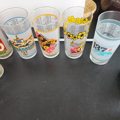 Collection of Preakness Day Glasses & 1 Kentucky Derby